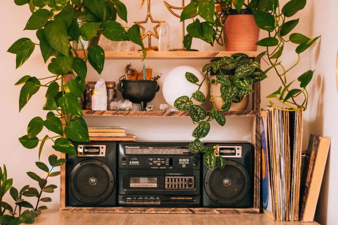 Lecteur CD hi-fi sur une étagère