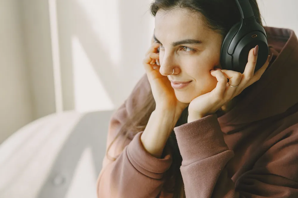 Micro USB de podcast en gros plan